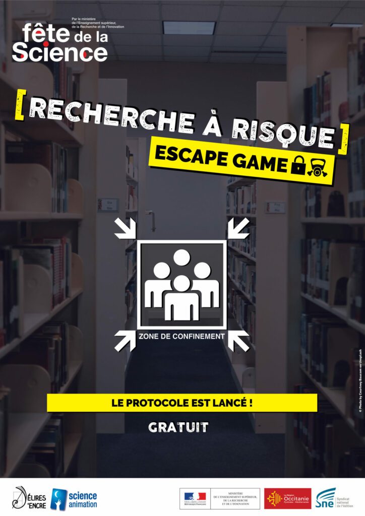 Affiche de l'escape game "Recherche à risque"